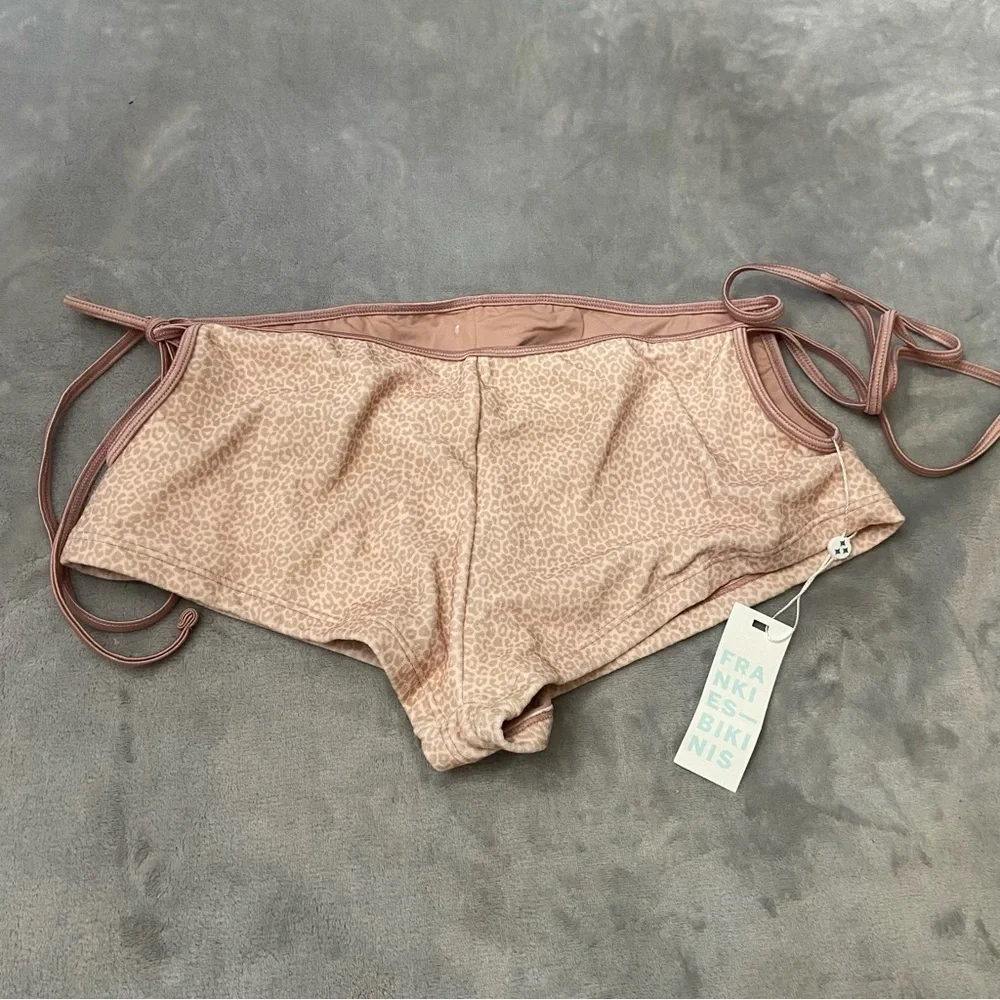 New! Frankie’s Bikinis Daphne Terry Cheeky Boy Short Coco Cheetah 10739